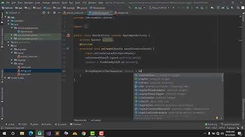 Android Course #5 How to make a  Spinner, DropDown Menu in Android Studio