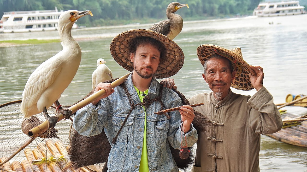 Visité un pueblo rural de pescadores en China | ¡Pescan usando pájaros! 🐦