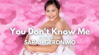 Watch Sarah Geronimo You Dont Know Me video