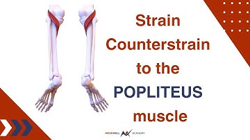 Strain Counterstrain to the popliteus muscle