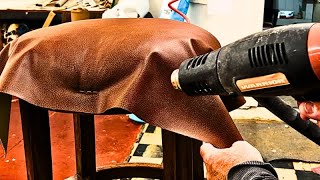 How To Upholster Vinyl On A Round Stool