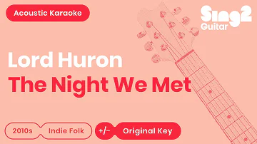 Lord Huron - The Night We Met (Acoustic Karaoke)