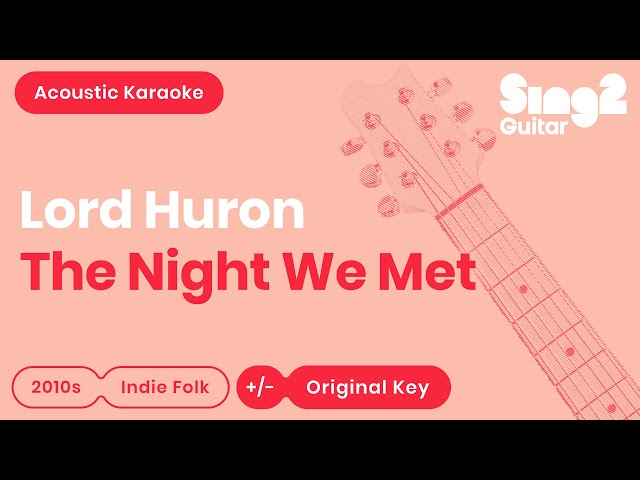 Lord Huron - The Night We Met (Acoustic Karaoke) class=