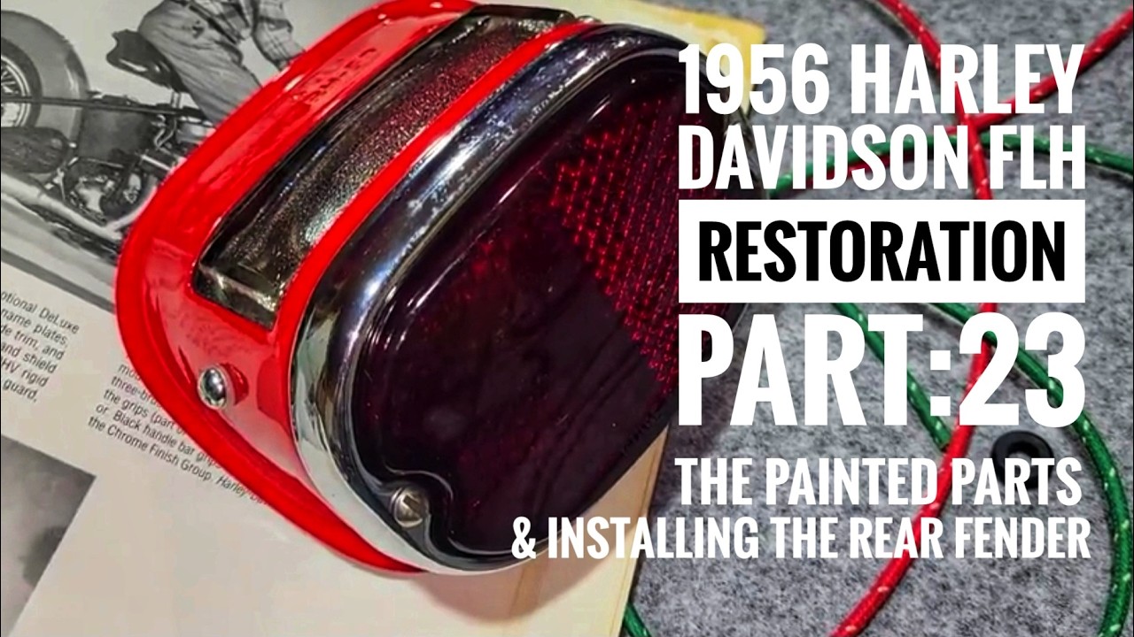 1956 Harley Davidson FLH Restoration Part 23, Painted parts