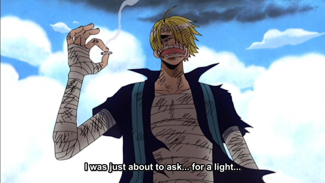 I cried when Sanji finale ate the suke suke no mi, and gained the power of  invisibility only to accidentally get hit by a truck. He should have looked  both ways RIP. 