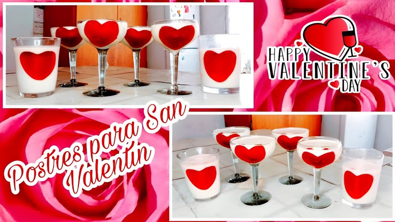 Gelatina en copa para SAN VALENTÍN 💘🍷 || Postres para el 14 de febrero