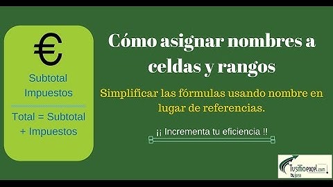 Definir nombres en Excel