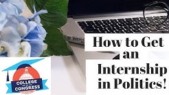 How to get an Internship in Politics! | The Intern Queen