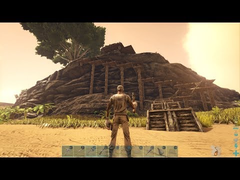 Ps4 Ark 10 崖の上までスロープを作る ゆっくり Youtube