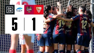 Levante UD vs Sevilla FC (5-1) | Resumen y goles | Highlights Liga F