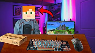 HOW TO PLAY MINECRAFT PE WITH KEYBOARD AND MOUSE  || MCPE WITH KEYBOARD AND MOUSE FOR FIRST TIME 😍 screenshot 2
