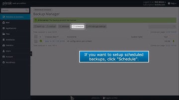 How to perform website backups in Plesk