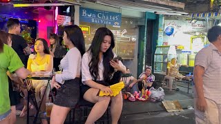 Nightlife Ho Chi Minh City Vietnam | Walking tour on the streets of Saigon