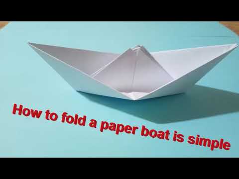 How to fold a paper boat is simple - YouTube