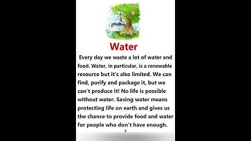 The water || Short story in English