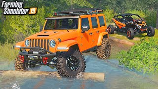 SNAPPED AXLE ON $100,000 JEEP WRANGLER (LEGION HILLS SWAMP) | (ROLEPLAY) FARMING SIMULATOR 2019