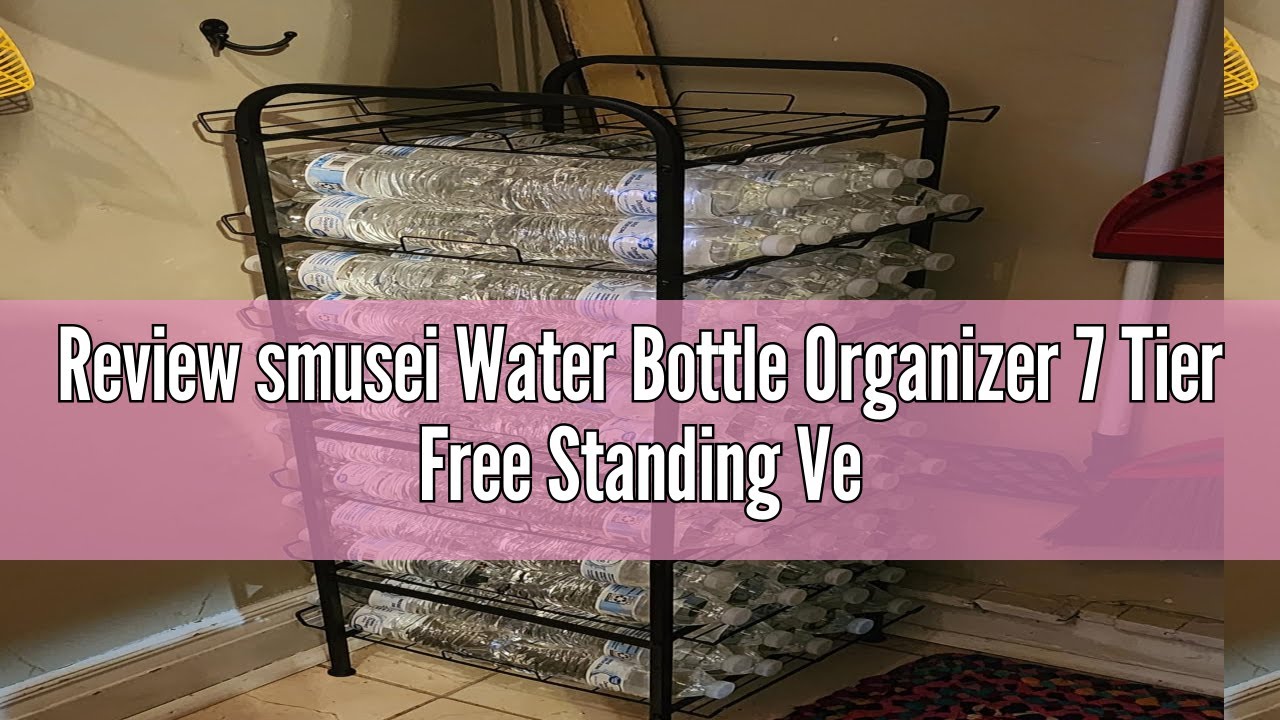 Review smusei Water Bottle Organizer 7 Tier Free Standing Vertical ...