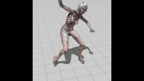 Zombie Female Animations 3D Model