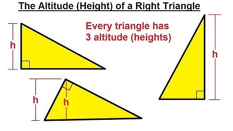 Geometry - Basic Terminology (21 of 34) The Altitude (Height) of a Right Triangle