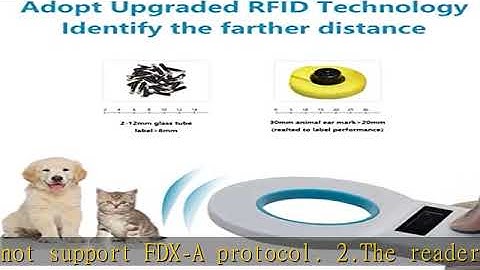 NetumScan Pet Microchip Reader Scanner, RFID EMID Portable Pet Chip Scanner Rechargeable Data Stora