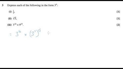 AS Pure Maths - Surds/Indices C1 May/June 2009 q3iii