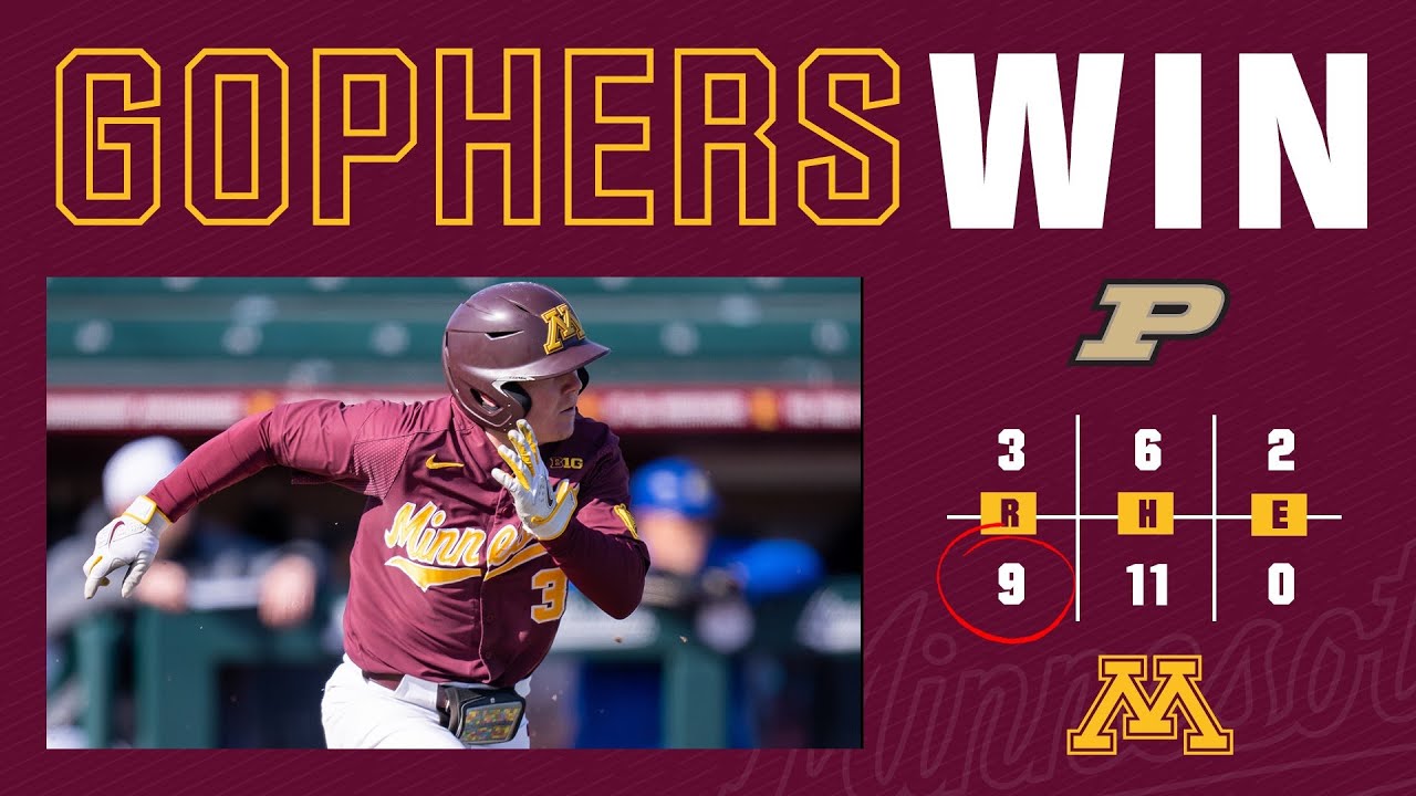 Highlights Minnesota Baseball Offense Erupts in Win Over Purdue YouTube