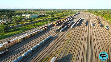 Drone Above Niagara Falls Railroad Yard | Dan Oshier Video Productions