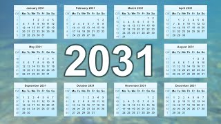 2031 Calendar