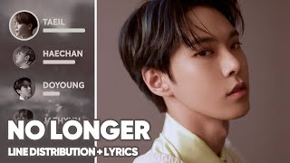 Video thumbnail of "NCT 127 - No Longer (Line Distribution+Lyrics Color Coded) PATREON REQUESTED"