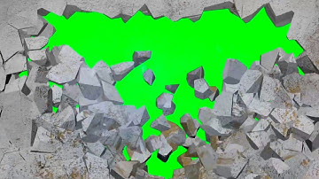 Realistic Wall Collapse Green Screen Footage | No Copyright - With Sound Effect Included ! 🔥