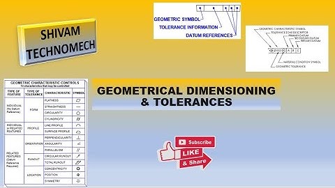 Geometrical dimensioning & tolerances | Geometrical dimension and tolerance in hindi | Gd&t symbols