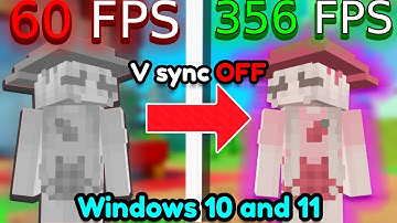 How to DISABLE Vsync 60 fps cap in Minecraft Bedrock