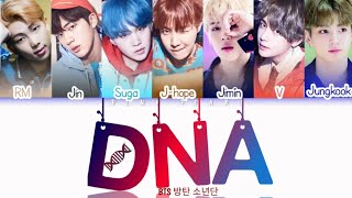 BTS - DNA (방탄 소년단 가사) color coded lyrics (Han/Rom/Eng) Resimi