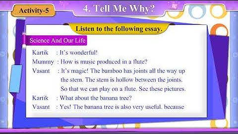 Std 8 English unit 4 Tell me why ?  ncert sem2