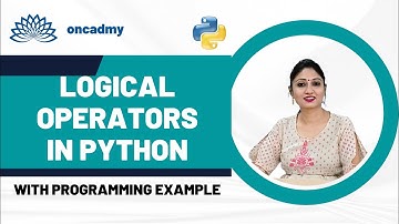 Python logical operators #python #logicaloperators #oncadmy