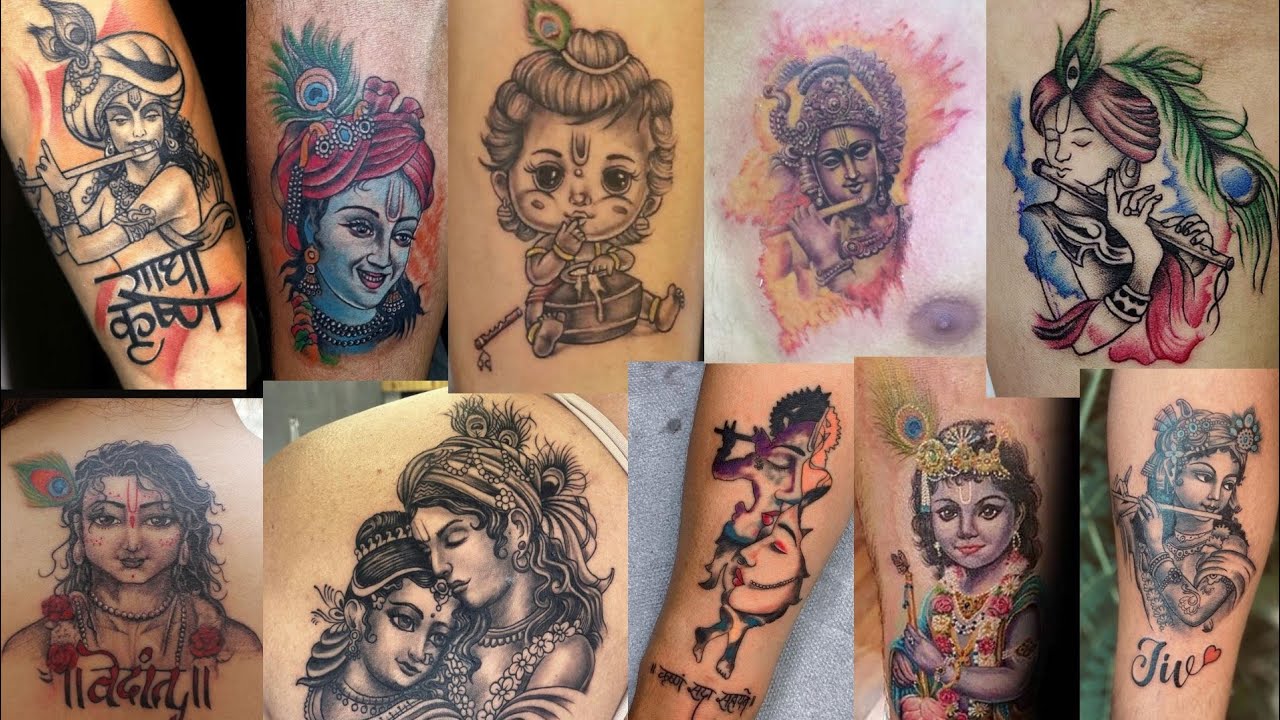 Radha Krishna Tattoo | Krishna tattoo, Tattoos, Watercolor tattoo
