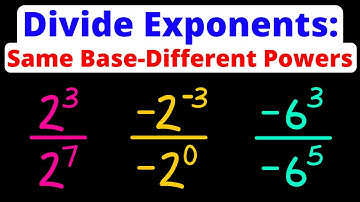Divide Exponents: SAME Base with DIFFERENT Powers | Eat Pi