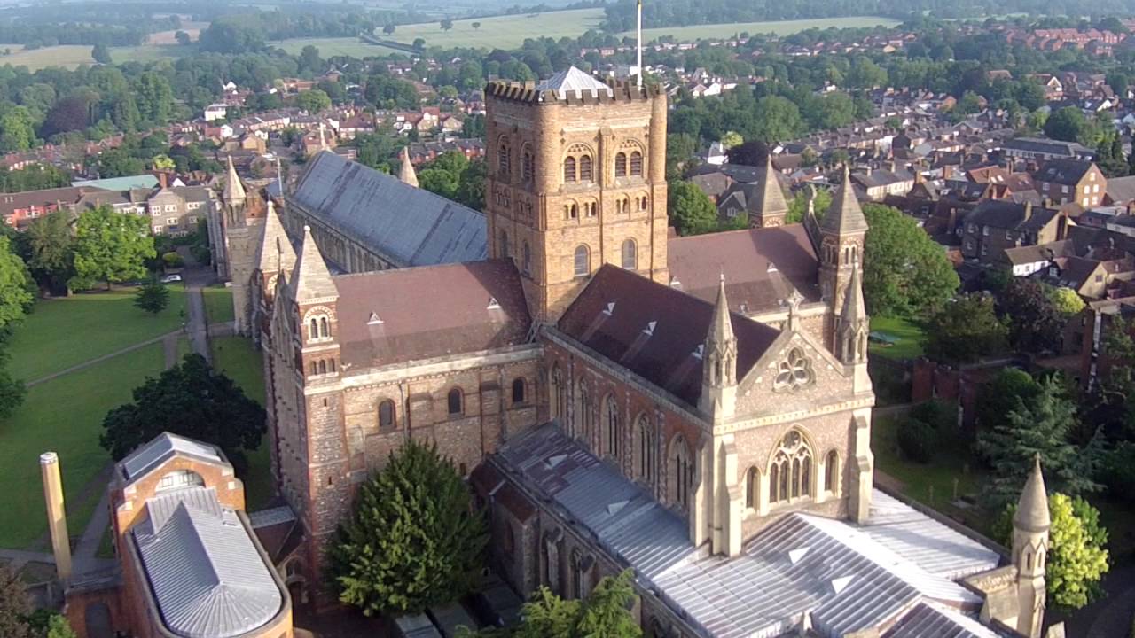 St Albans Cathedral Ariel View
