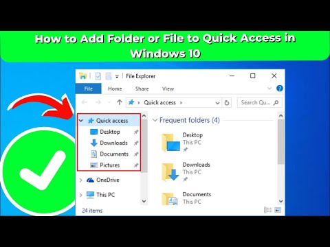 How to Add Folder or File to Quick Access in Windows 10 | 2024