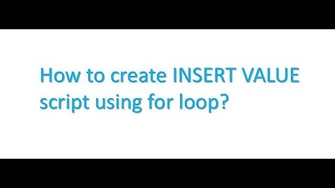 5. How to create INSERT VALUE script using for loop | #python #pandas  PART 05