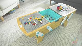 Kids' Building Bricks Play N Store Table Toy | Watch KidKraft's Toy Demo