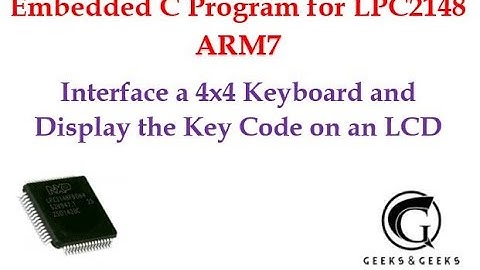 Embedded C Program to Interface a 4x4 Keyboard and Display the Key Code on an LCD - Abhishek S. Rao