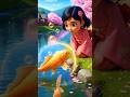 Hana and the Magic Fish 🌸 | Heart Touching Anime #shorts