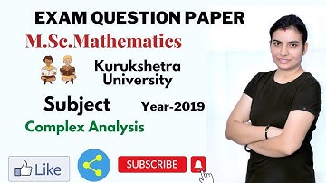 Exam paper|| Complex analysis||Nivaanmath Academy|| M.Sc. mathematics|| Deepa Chaudhari