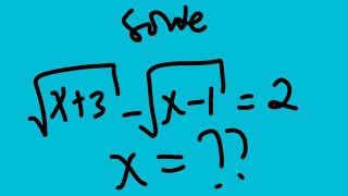Nice Solving Problem involving Radicals (Nice Olympiad question) math problem