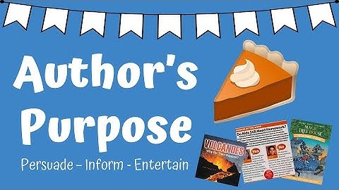 Author’s Purpose with PIE