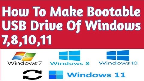 How To Make Bootable USB Drive Of Windows 7,8,10,11