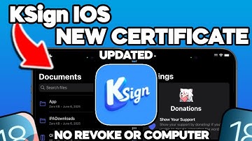 Direct Install KSign iOS | Install IPA Files on iPhone/iPad No Revoke NO PC (NEW CERTIFICATE)