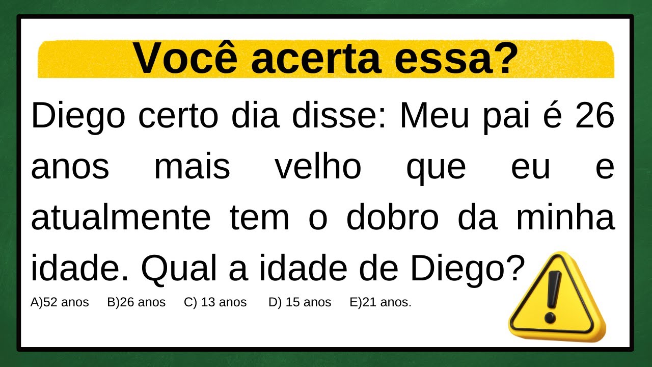 Poucos acertaram essa questão de equação do primeiro grau! 