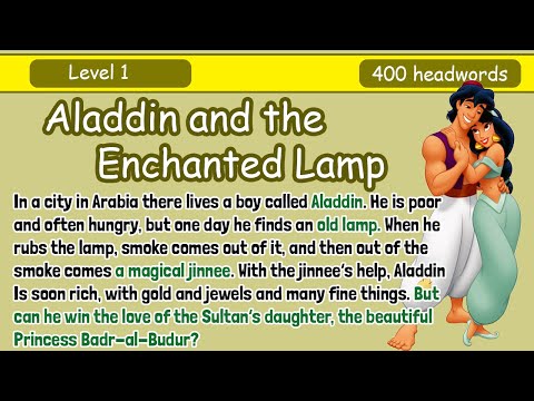 Learn English by story level 1 | Aladdin and the Enchanted Lamp | Fantasy & Horror